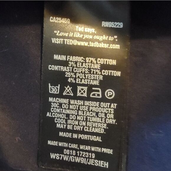 Ted Baker Jesieh Stripe Frilled Bell Sleeve Blouse, Navy Size 3 (US 8) - Picture 8 of 9